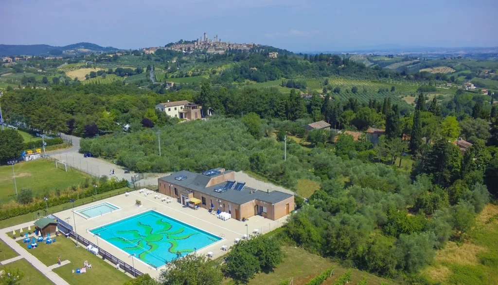 Camping II Boschetto di Piemma toscane bovenaanzicht