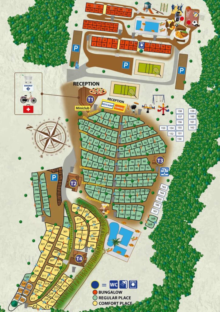 Kaart en plattegrond van Camping Valle Gaia